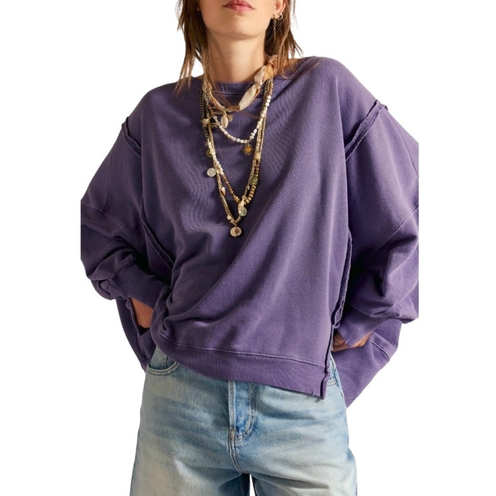 Free People Purple Sweatshirt - Picture 9 of 10